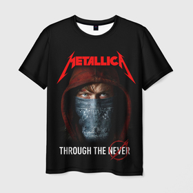 Мужская футболка 3D с принтом METALLICA  THROUGH THE NEVER в Новосибирске, 100% полиэфир | прямой крой, круглый вырез горловины, длина до линии бедер | hardcore | james hatfield | metall | metallica | music | punk | rock | usa | группа | джеймс хэтфилд | металлика | метла | музыка | рок | сша