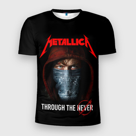 Мужская футболка 3D Slim с принтом METALLICA  THROUGH THE NEVER в Петрозаводске, 100% полиэстер с улучшенными характеристиками | приталенный силуэт, круглая горловина, широкие плечи, сужается к линии бедра | hardcore | james hatfield | metall | metallica | music | punk | rock | usa | группа | джеймс хэтфилд | металлика | метла | музыка | рок | сша