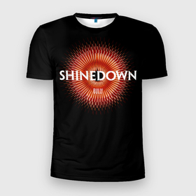 Мужская футболка 3D Slim с принтом Shinedown   Bully в Екатеринбурге, 100% полиэстер с улучшенными характеристиками | приталенный силуэт, круглая горловина, широкие плечи, сужается к линии бедра | brent smith | shinedown | брент смит | группа | музыка | рок | рок группа