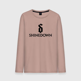 Мужской лонгслив хлопок с принтом Shinedown лого с эмблемой в Санкт-Петербурге, 100% хлопок |  | brent smith | shinedown | брент смит | группа | музыка | рок | рок группа