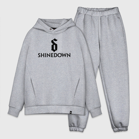 Мужской костюм хлопок OVERSIZE с принтом Shinedown лого с эмблемой ,  |  | Тематика изображения на принте: brent smith | shinedown | брент смит | группа | музыка | рок | рок группа
