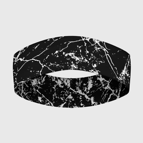 Повязка на голову 3D с принтом Текстура чёрного мрамора  Texture of black marble в Белгороде,  |  | Тематика изображения на принте: fashion | marble | stone | texture | камень | мода | мрамор | текстура