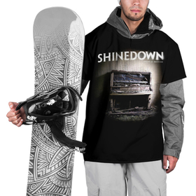 Накидка на куртку 3D с принтом Shinedown   The Sound of Madness в Новосибирске, 100% полиэстер |  | Тематика изображения на принте: brent smith | shinedown | the sound of madness | брент смит | группа | музыка | рок | рок группа