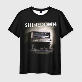 Мужская футболка 3D с принтом Shinedown   The Sound of Madness в Кировске, 100% полиэфир | прямой крой, круглый вырез горловины, длина до линии бедер | Тематика изображения на принте: brent smith | shinedown | the sound of madness | брент смит | группа | музыка | рок | рок группа