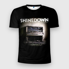 Мужская футболка 3D Slim с принтом Shinedown   The Sound of Madness в Новосибирске, 100% полиэстер с улучшенными характеристиками | приталенный силуэт, круглая горловина, широкие плечи, сужается к линии бедра | brent smith | shinedown | the sound of madness | брент смит | группа | музыка | рок | рок группа