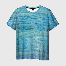 Мужская футболка 3D с принтом Abstract pattern   Waves   Абстрактный  паттерн   Волны в Екатеринбурге, 100% полиэфир | прямой крой, круглый вырез горловины, длина до линии бедер | abstraction | fashion | pattern | wave | абстракция | волна | мода | паттерн