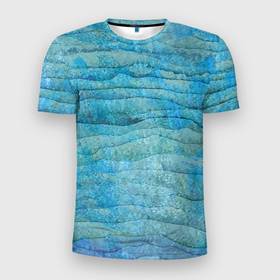 Мужская футболка 3D Slim с принтом Abstract pattern   Waves   Абстрактный  паттерн   Волны в Екатеринбурге, 100% полиэстер с улучшенными характеристиками | приталенный силуэт, круглая горловина, широкие плечи, сужается к линии бедра | Тематика изображения на принте: abstraction | fashion | pattern | wave | абстракция | волна | мода | паттерн