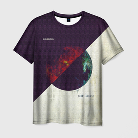 Мужская футболка 3D с принтом Planet Zero   Shinedown в Санкт-Петербурге, 100% полиэфир | прямой крой, круглый вырез горловины, длина до линии бедер | Тематика изображения на принте: brent smith | shinedown | брент смит | группа | музыка | рок | рок группа