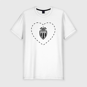 Мужская футболка хлопок Slim с принтом Лого Monaco в сердечке в Белгороде, 92% хлопок, 8% лайкра | приталенный силуэт, круглый вырез ворота, длина до линии бедра, короткий рукав | club | football | logo | love | monaco | клуб | лого | монако | мяч | сердечко | символ | спорт | футбол | футболист | футболисты | футбольный