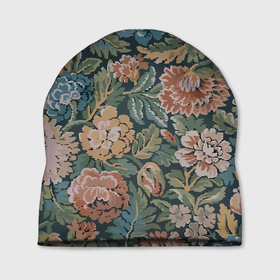 Шапка 3D с принтом Floral pattern   Цветочный паттерн в Кировске, 100% полиэстер | универсальный размер, печать по всей поверхности изделия | fashion | flower | leaf | pattern | лист | мода | узор | цветы