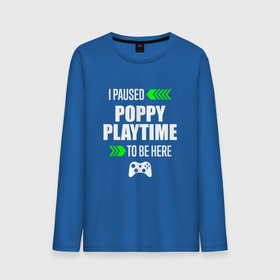 Мужской лонгслив хлопок с принтом I Paused Poppy Playtime To Be Here с зелеными стрелками в Новосибирске, 100% хлопок |  | huggy | logo | paused | playtime | poppy | poppy playtime | ваги | игра | игры | лого | логотип | плейтайм | поппи | символ | хаги