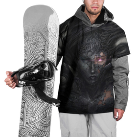 Накидка на куртку 3D с принтом Окаменелая девушка в Кировске, 100% полиэстер |  | девушка | женщина | камень | окаменелая | супер сила | человек