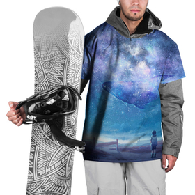 Накидка на куртку 3D с принтом Девочка и космический кит в звёздном небе в Екатеринбурге, 100% полиэстер |  | Тематика изображения на принте: anime | аниме | анимэ | девочка | звезды | кит | небо | облака | ребенок