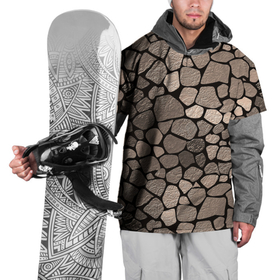 Накидка на куртку 3D с принтом Черно коричневая текстура камня , 100% полиэстер |  | Тематика изображения на принте: brown | stone | stone texture | абстрактный узор | каменная текстура | камень | коричневый