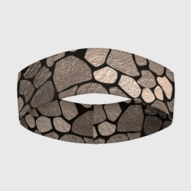 Повязка на голову 3D с принтом Черно коричневая текстура камня в Петрозаводске,  |  | brown | stone | stone texture | абстрактный узор | каменная текстура | камень | коричневый