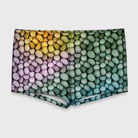 Мужские купальные плавки 3D с принтом Морские розовые голубые желтые камешки в Курске, Полиэстер 85%, Спандекс 15% |  | Тематика изображения на принте: sea pebbles | камешки | морские камешки | мятный | розовый
