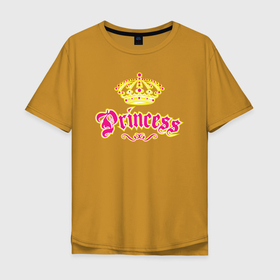 Мужская футболка хлопок Oversize с принтом Моя Принцесса (The Princcess) в Тюмени, 100% хлопок | свободный крой, круглый ворот, “спинка” длиннее передней части | baby | birthday | child | children | crown | dream | girl | girls | little | love | magic | pink | princess | queen | text | woman | девочка | девушка | день рождения | женский | женщина | королева | корона | любовь | малыш | мечта | ребенок |
