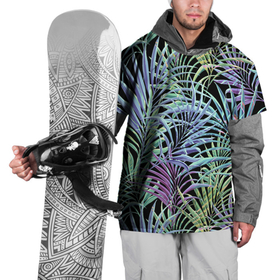 Накидка на куртку 3D с принтом Разноцветные Листья Пальм В Ночных Джунглях в Белгороде, 100% полиэстер |  | jungles | palm | palm tree | summer | акварель | букет | деревья | джунгли | лето | листья | ночь | пальма | природа | растение | флора