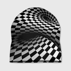 Шапка 3D с принтом Геометрическая объёмная композиция   Авангард в Белгороде, 100% полиэстер | универсальный размер, печать по всей поверхности изделия | 3d | abstraction | composition | geometry | абстракция | геометрия | композиция