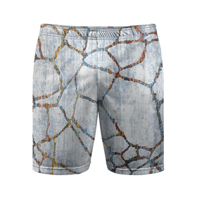 Мужские шорты спортивные с принтом Авангардный текстурный паттерн ,  |  | abstraction | pattern | texture | vanguard | абстракция | авангард | паттерн | текстура