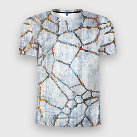 Мужская футболка 3D Slim с принтом Авангардный текстурный паттерн , 100% полиэстер с улучшенными характеристиками | приталенный силуэт, круглая горловина, широкие плечи, сужается к линии бедра | abstraction | pattern | texture | vanguard | абстракция | авангард | паттерн | текстура