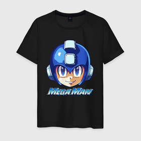Мужская футболка хлопок с принтом Mega Man   Rockman в Кировске, 100% хлопок | прямой крой, круглый вырез горловины, длина до линии бедер, слегка спущенное плечо. | dendy | gameboy | mega man | nes | nintendo | robot | rockman | sega | мега мужик | мегамен | мегамэн | робот | рокмен | рокмэн