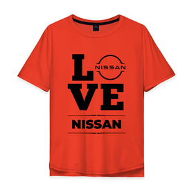 Мужская футболка хлопок Oversize с принтом Nissan Love Classic , 100% хлопок | свободный крой, круглый ворот, “спинка” длиннее передней части | auto | brand | logo | love | nissan | symbol | авто | бренд | лого | ниссан | символ