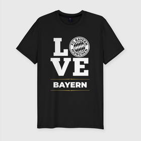 Мужская футболка хлопок Slim с принтом Bayern Love Classic в Кировске, 92% хлопок, 8% лайкра | приталенный силуэт, круглый вырез ворота, длина до линии бедра, короткий рукав | bayern | club | football | logo | love | munchen | баерн | клуб | лого | мюнхен | мяч | символ | спорт | футбол | футболист | футболисты | футбольный