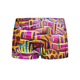 Мужские трусы 3D с принтом Африканские яркие мотивы , 50% хлопок, 50% полиэстер | классическая посадка, на поясе мягкая тканевая резинка | abstraction | africa | art | bright | colors | ethnic | funny | multicoloured | pattern | positive | summer | абстракция | африка | краски | лето | мотивы | пестрый | позитивный | радостный | разноцветный | рисунок | узоры | этнический