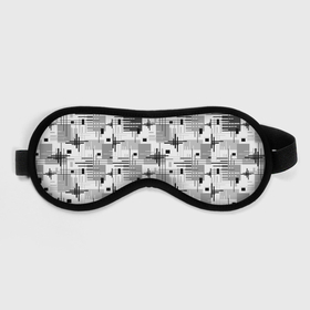 Маска для сна 3D с принтом Черно белый ретро геометрический узор в Кировске, внешний слой — 100% полиэфир, внутренний слой — 100% хлопок, между ними — поролон |  | black and white | pattern | retro | ретро | черно белый