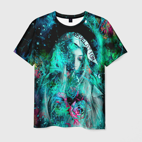 Мужская футболка 3D с принтом Revelation Moon в Курске, 100% полиэфир | прямой крой, круглый вырез горловины, длина до линии бедер | абстракция | в капюшоне | готическая | грусть | девушка | деревья | мантия | меланхолия | мрачная | роза | розы | темная