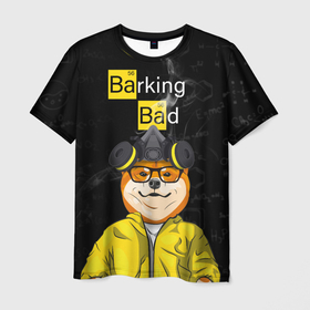 Мужская футболка 3D с принтом Barking bad (сиба ину) в Санкт-Петербурге, 100% полиэфир | прямой крой, круглый вырез горловины, длина до линии бедер | shiba | shiba inu | сиба | сиба ину | японская собака