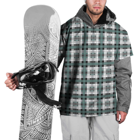 Накидка на куртку 3D с принтом Серо зеленый клетчатый узор шотландка в Белгороде, 100% полиэстер |  | checkered pattern | green | grey | plaid | зеленый | клетка | серый | узор в клетку | шотландка