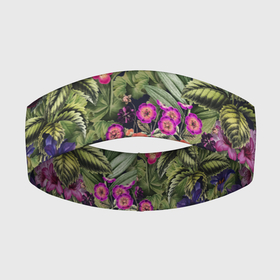 Повязка на голову 3D с принтом Цветы Фиолетовые Рудбеки ,  |  | flowers | summer | букет | лето | природа | растение | рудбеки | фиолетовый | флора | цветы
