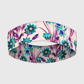 Повязка на голову 3D с принтом Цветы Летние Фиолетовые Рудбеки ,  |  | flowers | summer | букет | лето | природа | растение | рудбеки | фиолетовый | флора | цветы