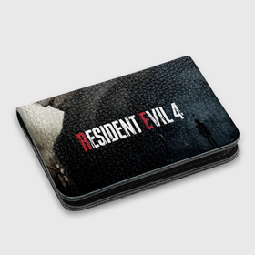 Картхолдер с принтом с принтом Resident Evil 4 Remake Леон в Санкт-Петербурге, натуральная матовая кожа | размер 7,3 х 10 см; кардхолдер имеет 4 кармана для карт; | Тематика изображения на принте: 