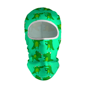 Балаклава 3D с принтом FUNNY CROCODILES в Екатеринбурге, 100% полиэстер, ткань с особыми свойствами — Activecool | плотность 150–180 г/м2; хорошо тянется, но при этом сохраняет форму. Закрывает шею, вокруг отверстия для глаз кайма. Единый размер | аллигатор | дикая природа | животное | забавный | зеленый | крокодил | милый | счастливый
