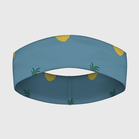 Повязка на голову 3D с принтом Pineapplы ,  |  | ананасик | ананасовый | ананасы | лето | паттерн | тропический