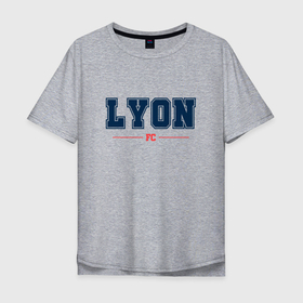 Мужская футболка хлопок Oversize с принтом Lyon FC Classic , 100% хлопок | свободный крой, круглый ворот, “спинка” длиннее передней части | club | football | logo | lyon | lyonnais | olympique | клуб | лион | лого | мяч | символ | спорт | футбол | футболист | футболисты | футбольный