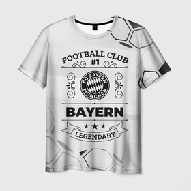 Мужская футболка 3D с принтом Bayern Football Club Number 1 Legendary в Петрозаводске, 100% полиэфир | прямой крой, круглый вырез горловины, длина до линии бедер | bayern | club | football | logo | munchen | баерн | клуб | лого | мюнхен | мяч | символ | спорт | футбол | футболист | футболисты | футбольный