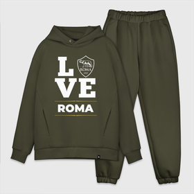Мужской костюм хлопок OVERSIZE с принтом Roma Love Classic в городе Новоалтайск,  |  | club | football | logo | love | roma | клуб | лого | мяч | рома | символ | спорт | футбол | футболист | футболисты | футбольный