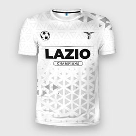 Мужская футболка 3D Slim с принтом Lazio Champions Униформа , 100% полиэстер с улучшенными характеристиками | приталенный силуэт, круглая горловина, широкие плечи, сужается к линии бедра | club | football | lazio | logo | клуб | краска | краски | лацио | лого | мяч | символ | спорт | форма | футбол | футболист | футболисты | футбольный