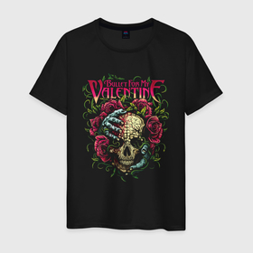 Мужская футболка хлопок с принтом Bullet For My Valentine Постер в Екатеринбурге, 100% хлопок | прямой крой, круглый вырез горловины, длина до линии бедер, слегка спущенное плечо. | bfmv | bullet for my valentine | metal | rock | группы | метал | музыка | пуля для моей возлюбленной | рок | трэш