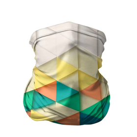 Бандана-труба 3D с принтом Цветные объемные треугольники в Тюмени, 100% полиэстер, ткань с особыми свойствами — Activecool | плотность 150‒180 г/м2; хорошо тянется, но сохраняет форму | геометрия | объемные | полигональный | полигоны | треугольники | цвета | цветные