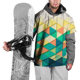 Накидка на куртку 3D с принтом Цветные объемные треугольники в Петрозаводске, 100% полиэстер |  | Тематика изображения на принте: геометрия | объемные | полигональный | полигоны | треугольники | цвета | цветные