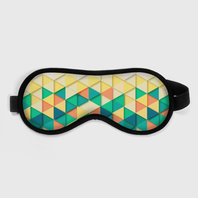 Маска для сна 3D с принтом Цветные объемные треугольники в Петрозаводске, внешний слой — 100% полиэфир, внутренний слой — 100% хлопок, между ними — поролон |  | геометрия | объемные | полигональный | полигоны | треугольники | цвета | цветные