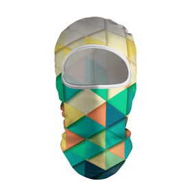 Балаклава 3D с принтом Цветные объемные треугольники в Курске, 100% полиэстер, ткань с особыми свойствами — Activecool | плотность 150–180 г/м2; хорошо тянется, но при этом сохраняет форму. Закрывает шею, вокруг отверстия для глаз кайма. Единый размер | геометрия | объемные | полигональный | полигоны | треугольники | цвета | цветные