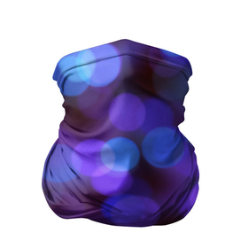 Бандана-труба 3D с принтом Фиолетовые блики (боке) в Санкт-Петербурге, 100% полиэстер, ткань с особыми свойствами — Activecool | плотность 150‒180 г/м2; хорошо тянется, но сохраняет форму | Тематика изображения на принте: блики | боке | круги | размытие | фиолетовые