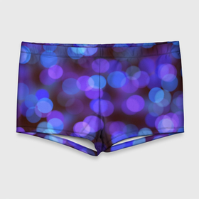 Мужские купальные плавки 3D с принтом Фиолетовые блики (боке) в Санкт-Петербурге, Полиэстер 85%, Спандекс 15% |  | блики | боке | круги | размытие | фиолетовые