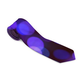 Галстук 3D с принтом Фиолетовые блики (боке) в Санкт-Петербурге, 100% полиэстер | Длина 148 см; Плотность 150-180 г/м2 | Тематика изображения на принте: блики | боке | круги | размытие | фиолетовые